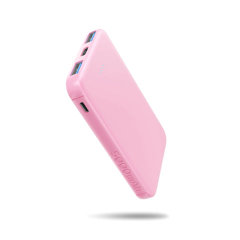 SIXTHGU 5000mAh Portable Charger Power Bank with 2 USB-A ports and USB-C port(5V- 2.4A Max)