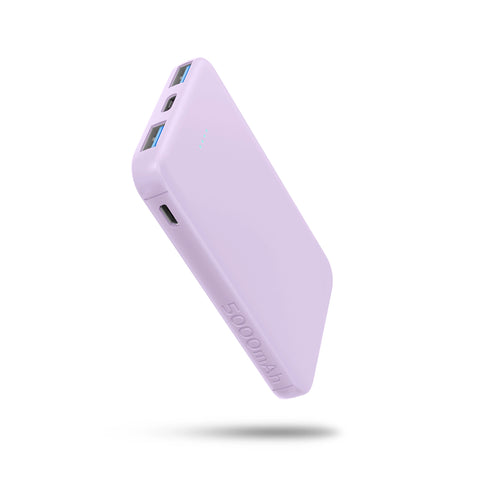 SIXTHGU 5000mAh Portable Charger Power Bank with 2 USB-A ports and USB-C port(5V- 2.4A Max)