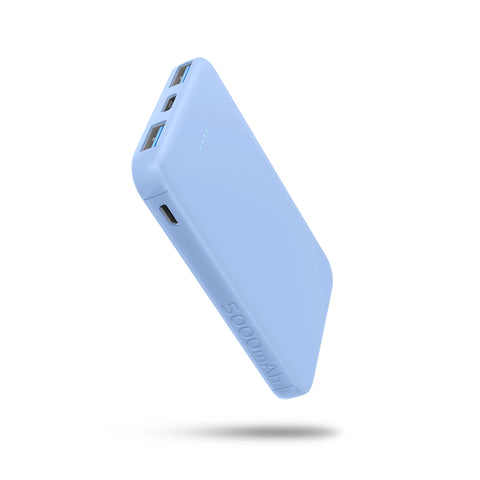 SIXTHGU 5000mAh Portable Charger Power Bank with 2 USB-A ports and USB-C port(5V- 2.4A Max)