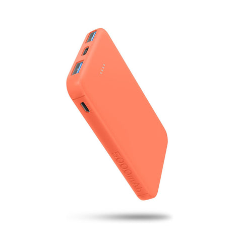 SIXTHGU 5000mAh Portable Charger Power Bank with 2 USB-A ports and USB-C port(5V- 2.4A Max)