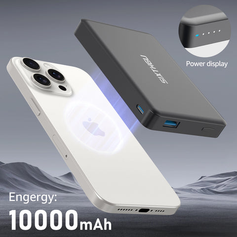 SIXTHGU PowerMag 10000 Portable Charger Power Bank With 20W Output & 15W Wireless charger